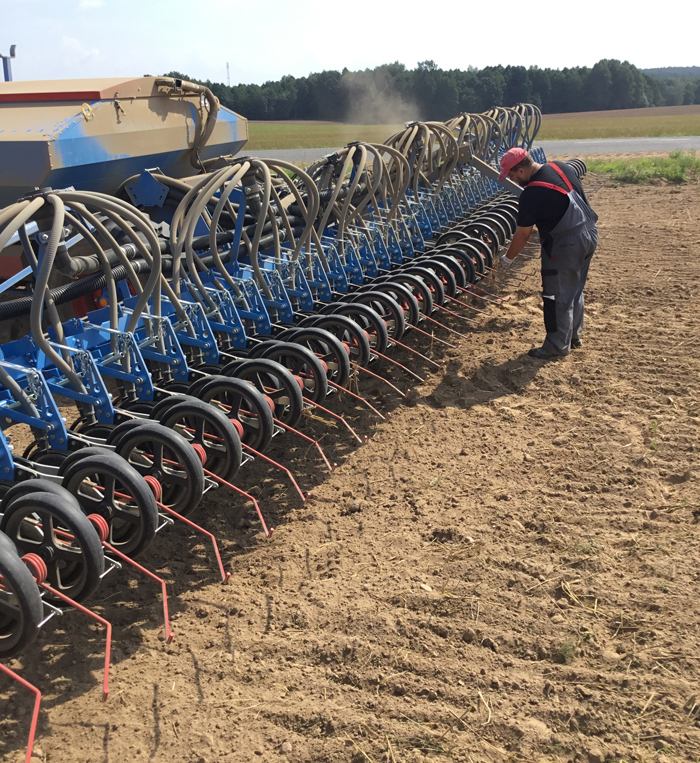 Трактор Fendt 724 и сеялка Lemken Solitair 12